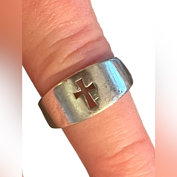 Vintage James Avery cut out cross religious Ring sterling silver 925 - Picture 1 of 11